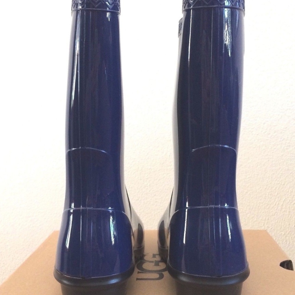 UGG Girl's Raana Rubber Rain Boots Blue Jay Sz 1 - Picture 6 of 7